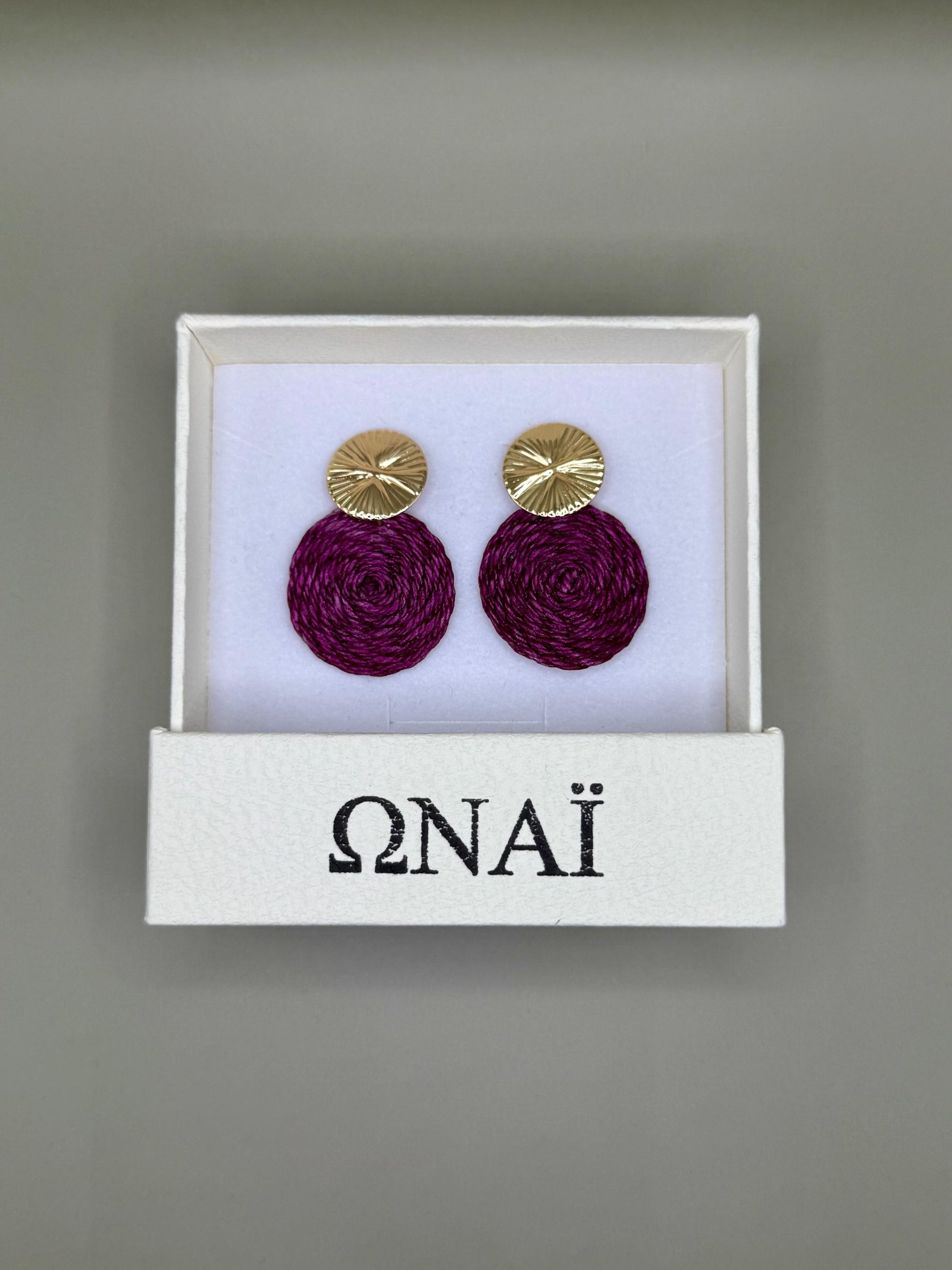 Earrings Guatapé in Plum