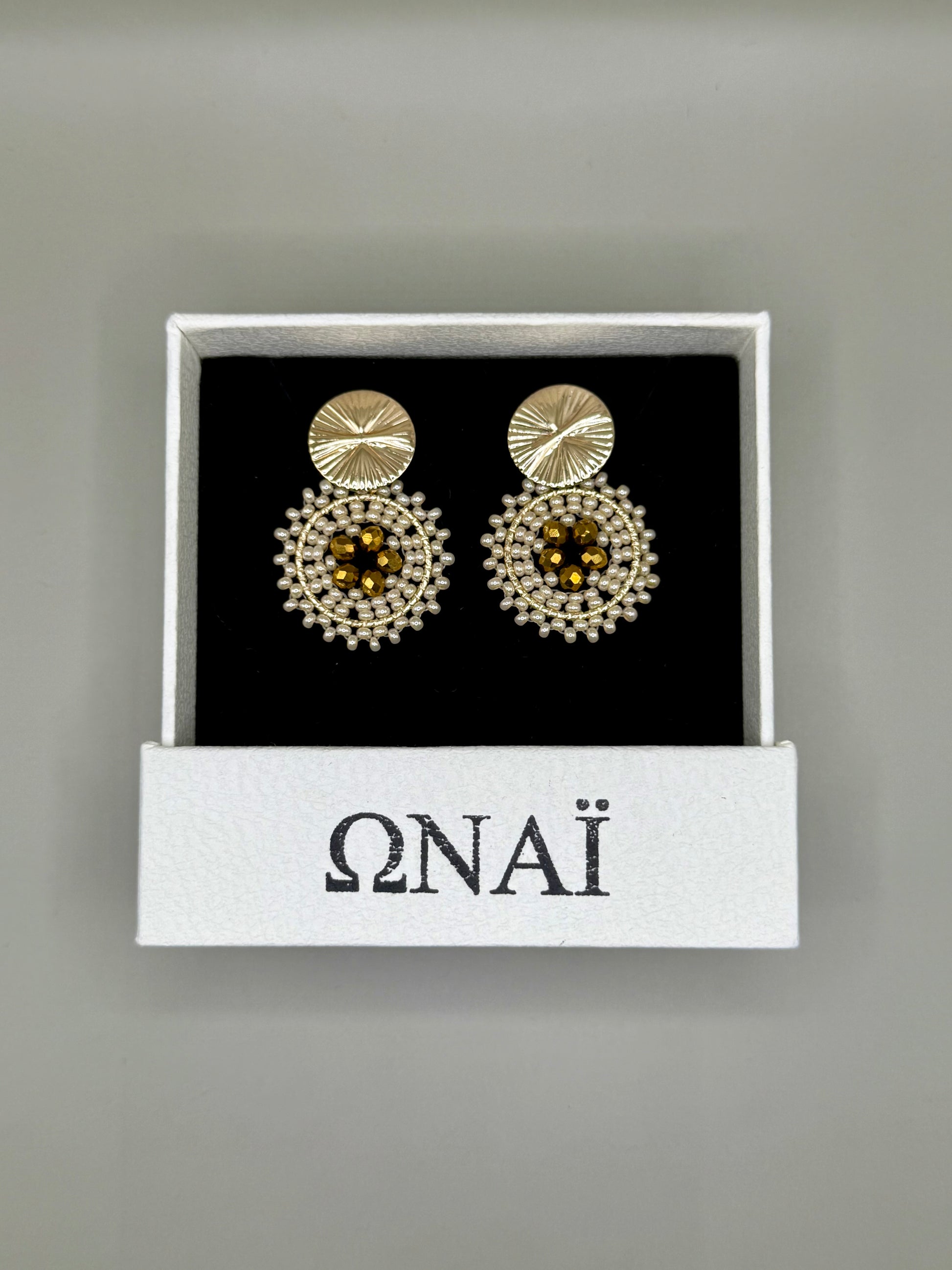 Earrings Manila in Beige