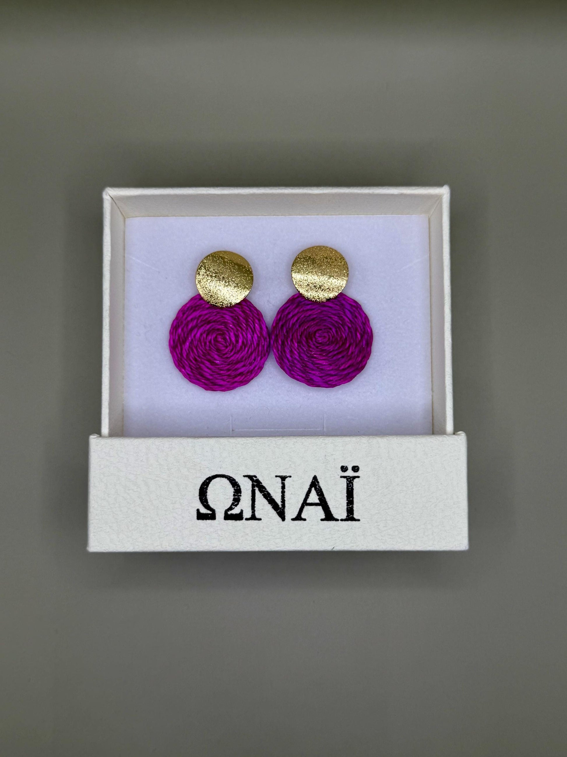 Earrings Guatapé in Fuchsia