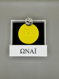 Cartagena Large Iraca Palm Earrings in Yellow