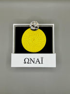 Cartagena Large Iraca Palm Earrings in Yellow
