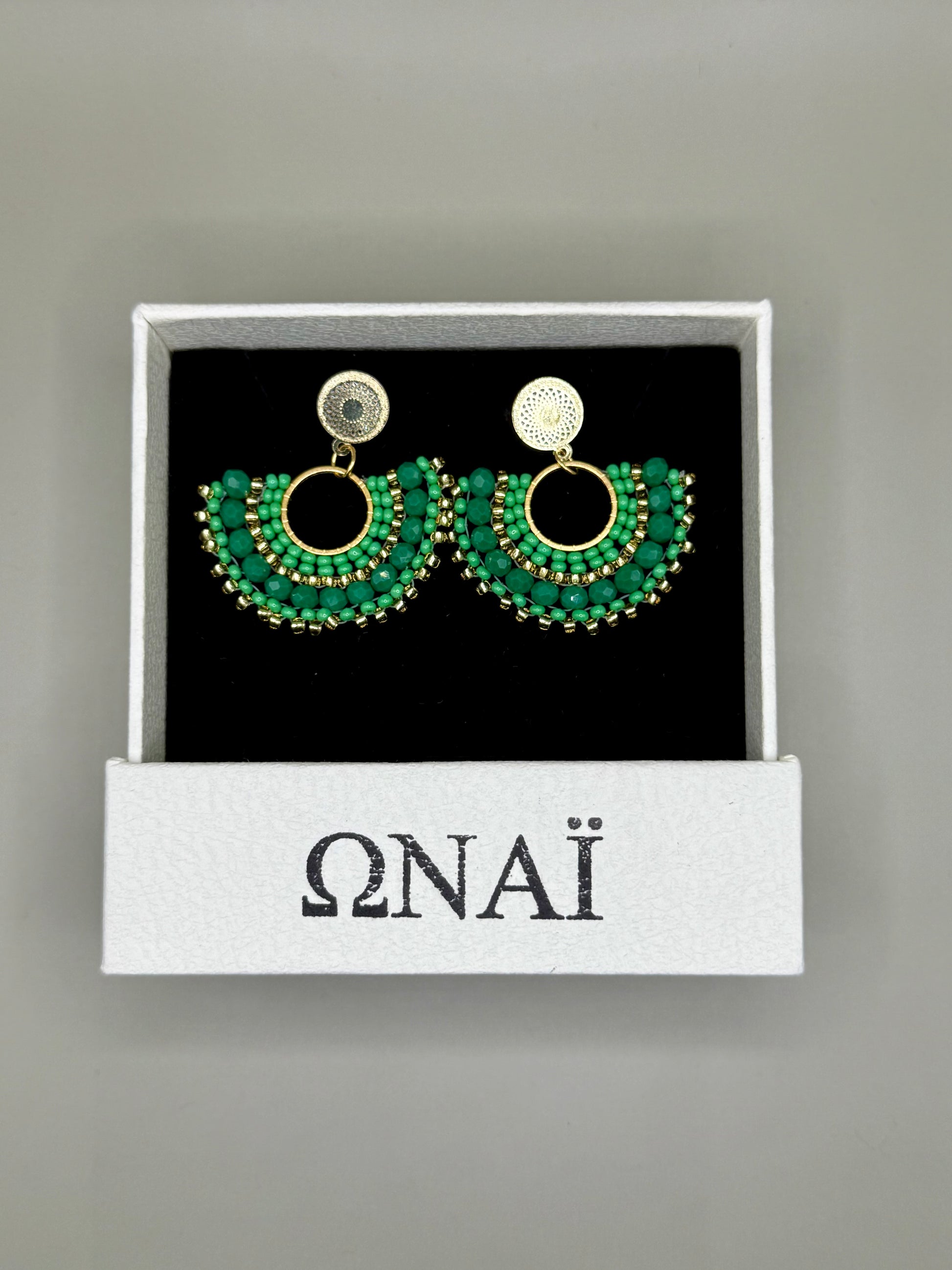 Earrings Cali in Green