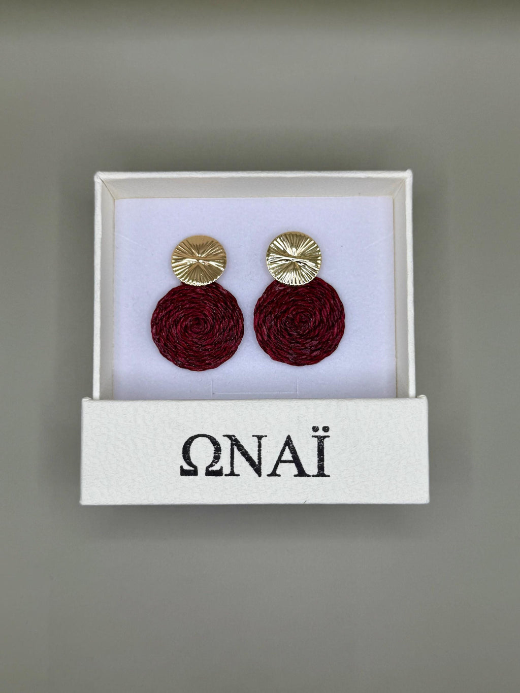 Earrings Guatapé in Burgundy