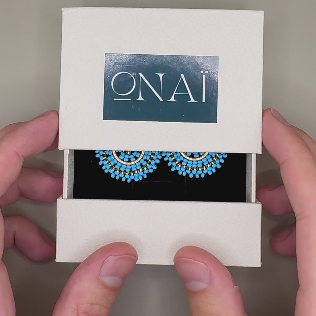 Earrings Manila in Light Blue